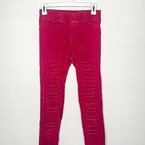 Destroyed Red Jegging